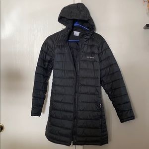 Cloumbia Black Mid Length Coat